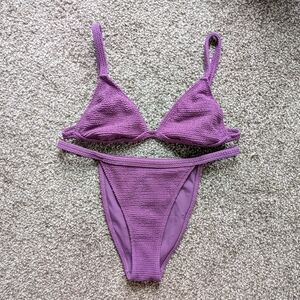 PacSun Purple Ripple Textured Bikini Set